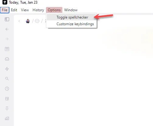 How to turn off spelling correction in Tana
