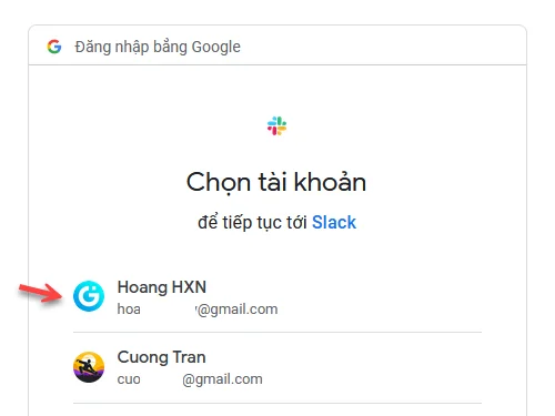 Đăng Nhập với Gmail